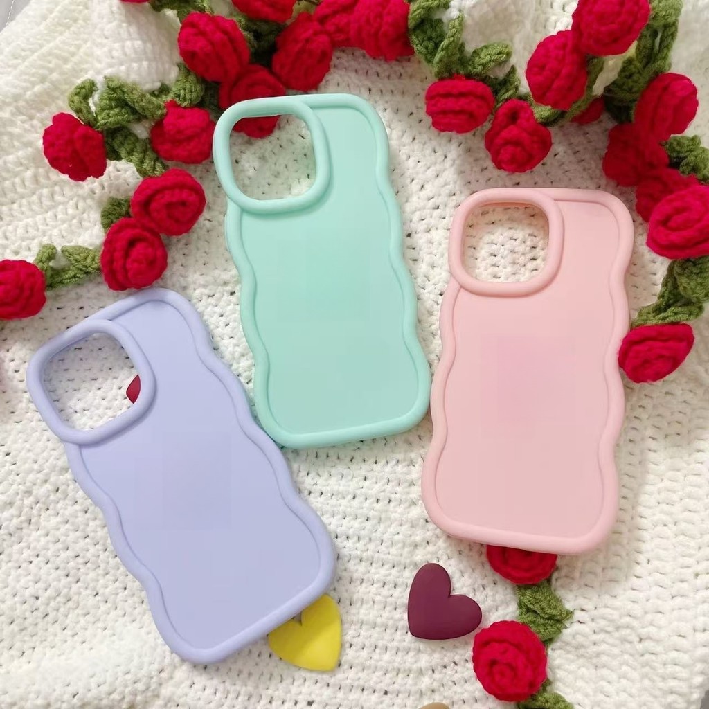 Ốp Lưng Cho Samsung Galaxy A07 A17 A26 A36 A16 A06 A35 A34 A55 A54 A15 A05 Viền Sóng Màu Kẹo Mềm Ốp Lưng Silicon