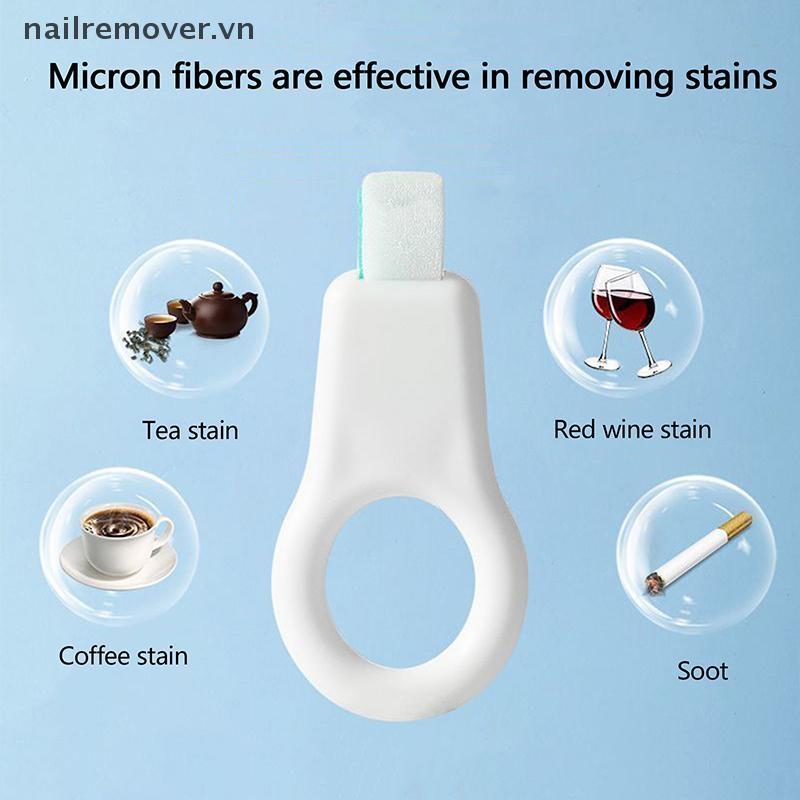 [NR] 3 Cái / bộ Khăn Lau Làm Sạch Răng Trẻ Em Loại Bỏ Tartar Mảng Bẩn Loại Bỏ Nano Tẩy Bọt Biển Tẩy Tế Bào Chết MỚI