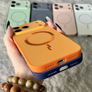 Ốp Điện Thoại Silicon Cho iPhone 14 13 12 11 Pro Max 14 8 7 Plus 8G 7G SE3 SE2 Bền Từ Cạnh Thẳng Màu Nguyên Chất TPU Mềm