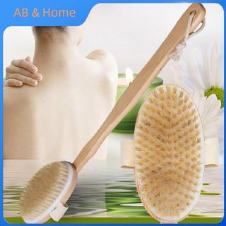 ABQ Phòng Tắm Body Bàn Chải Tay Cầm Dài Tắm Lông Tự Nhiên Bàn Chải Tẩy Tế Bào Chết Massage Có Tay Cầm Bằng Gỗ Chải Khô Dụng Cụ Tắm VN