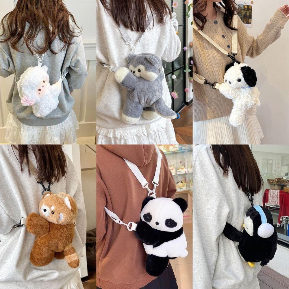 Túi Đeo Ngang Búp Bê CPINCP, Túi Đeo Vai Dung Tích Lớn Dễ Thương, Bán Chạy Di Động Gấu Cừu Chim Cánh Cụt Gấu Trúc Túi Tote Bé Gái