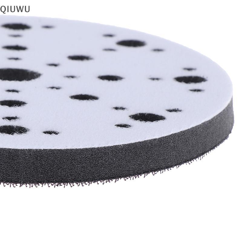 QIUWU 1 Tấm lót giao diện xốp mềm 49 lỗ 6 inch 150mm cho miếng chà nhám Móc vòng chà nhám Đĩa chà nhám Sander Baing Miếng đệm đệm.
