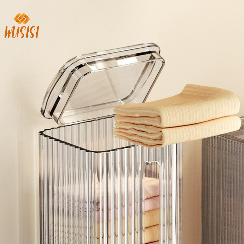 [WUSISI] Hộp sắp xếp lưu trữ cho quần lót Quần lót và Sos, Giá đỡ lưu trữ treo tường, Hộp đựng túi nhựa đựng rác nhà bếp MỚI