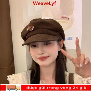 Mũ bóng chày vải nhung hình bát giác, có dây điều chỉnh, vintage giữ ấm, phù hợp cho hoạt động ngoài trời