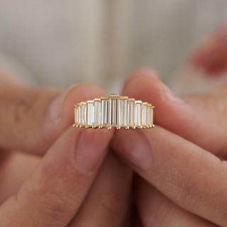 Vương miện dát zirconia hình chữ nhật, kiểu dáng nhẹ nhàng và cá tính