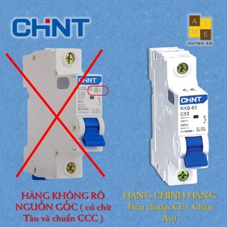 (Freeship) Cầu dao, aptomat MCB an toàn NXB-63 3P với dãy 10A - 63A , 220 VAC Hãng Chint ( Hàng chính hãng xuất khẩu)