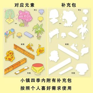 Hướng Dương 2.0 Ngọt Ngào Vui Thức Ăn Ánh Sáng Cảnh Quan Dán Phố Thành Phố 3D Thu Nhỏ Cảnh Tự Làm Giải Nén Dán