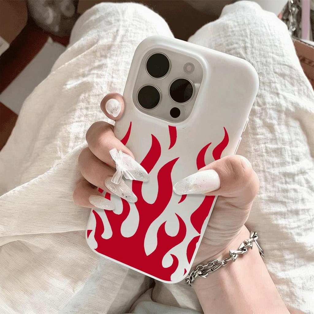 Flame Red Tide cho iPhone 17promax trường hợp iPhone 16plus mới 15 thạch trường hợp 1312 sáng tạo