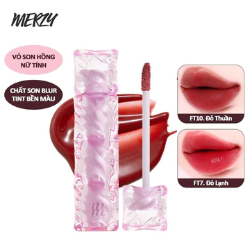 Son tint Merzy mịn lì, bền màu fit môi tự nhiên Merzy Water Fit Blur Tint 3.7gr