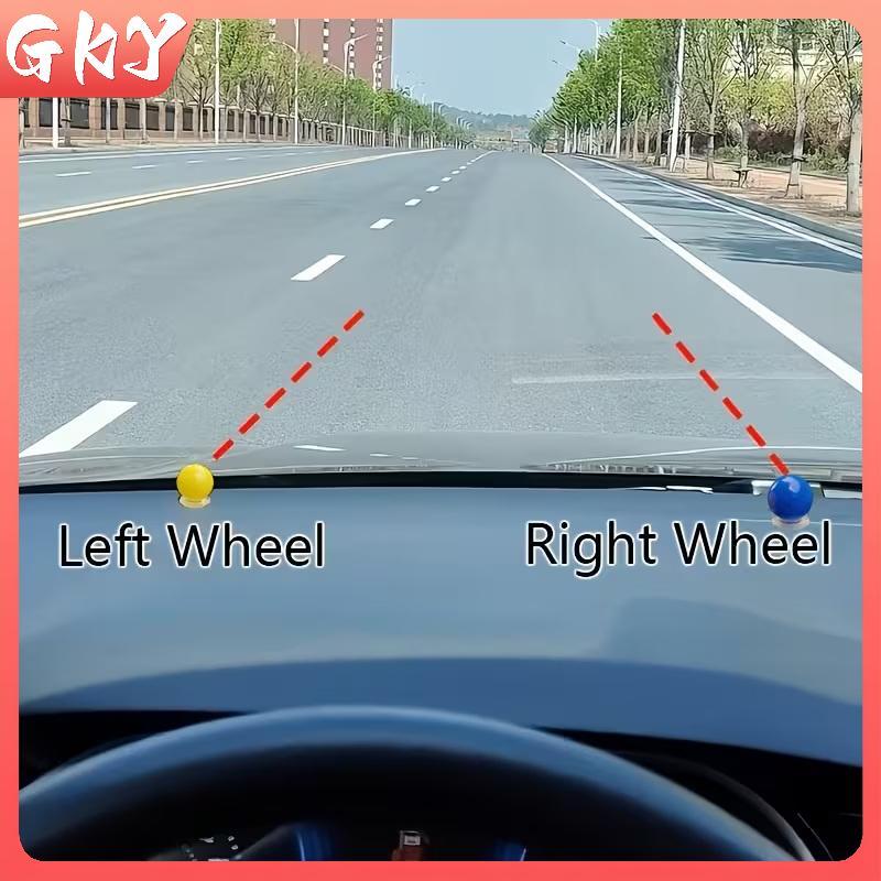 GKY 2 chiếc Hướng dẫn hỗ trợ đỗ xe ô tô Bút đánh dấu & Giá đỡ căn chỉnh bánh xe, Đường đỗ xe có tầm nhìn thấp, Hỗ trợ người lái mới bắt đầu GKY