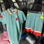 Set Bộ Thể Thao Iu Ni Quy Lô Chữ Thêu KCloset Bộ Mùa Hè Vải Cá Sấu Thời Trang Unisex NA114