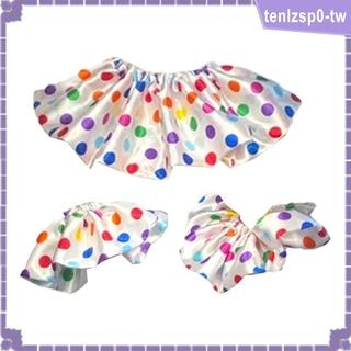 [tenlzsp0] Bộ cổ áo và vòng bít giả có thể tháo rời hình chú hề Phụ kiện trang trí cổ Ruffle cho buổi hòa nhạc ngày lễ hóa trang Cosplay