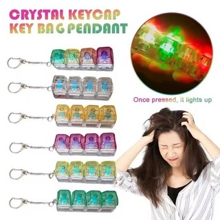 Bán Mới DIY Bàn Phím Fidget Móc Khóa Phím Nút Giảm Căng Thẳng Clicker Đồ Chơi Ngón Tay Bàn Phím Nắp Người Lớn