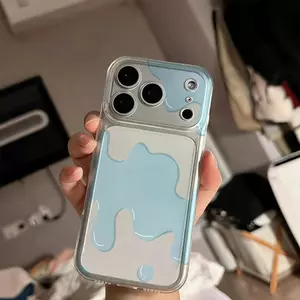 Sữa màu xanh vẩy mực cho 16 trường hợp iPhone 17Air Space Case 14 13 11Pro