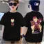 mát từ 3-14 tuổi đơn giản cổ tròn đen trẻ trung thoải má anime卡通 thoải trang thời trang