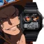 ONE PIECE Anime Ngoại Vi Portgas D Ace Đồng Hồ Sinh Viên Chống Nước Đồng Hồ Điện Tử Vuông Nhỏ Quà Tặng Sinh Nhật