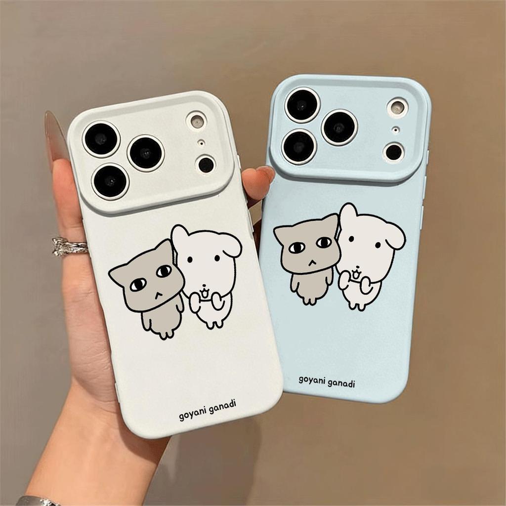 Xám mèo anh em dán cho 16 trường hợp iPhone 17Air gạo nếp trường hợp 14 13 11Pro