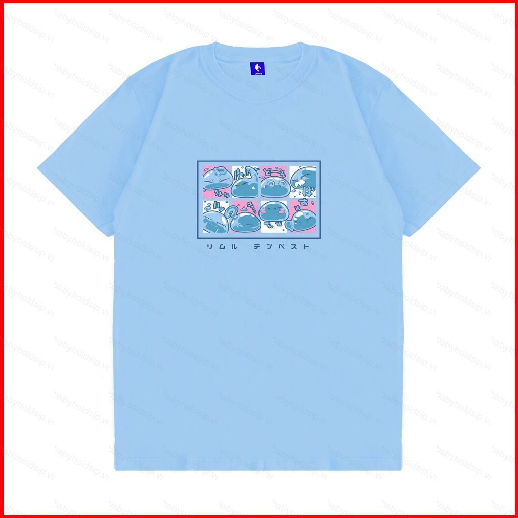 Áo sơ mi thời trang unisex plus size với mặt slime theo nhân vật Rimuru Tempest từ anime