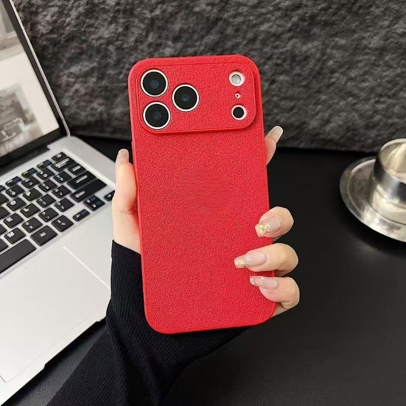 (17 tức thì) Chất liệu kết cấu hố mặt trăng mờ sang trọng Vỏ điện thoại chống sốc Thích hợp cho iPhone 17 16 15 14 13 12 11 Pro Max Plus Ốp lưng