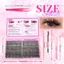 Lông mi giả AFTEROF, Phong cách Wispy Kiểu dáng tự nhiên Lông mi giả chồn, Thiết kế cụm lâu trôi Bond và Seal DIY Lash Extension Kit Eye Lash Extension