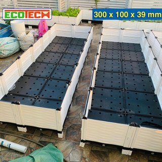 Chậu ghép thông minh HDPE/PP 300x100x39cm: Thẩm mỹ, kết cấu chắc, dễ lắp đặt, phù hợp mọi cây trồng.