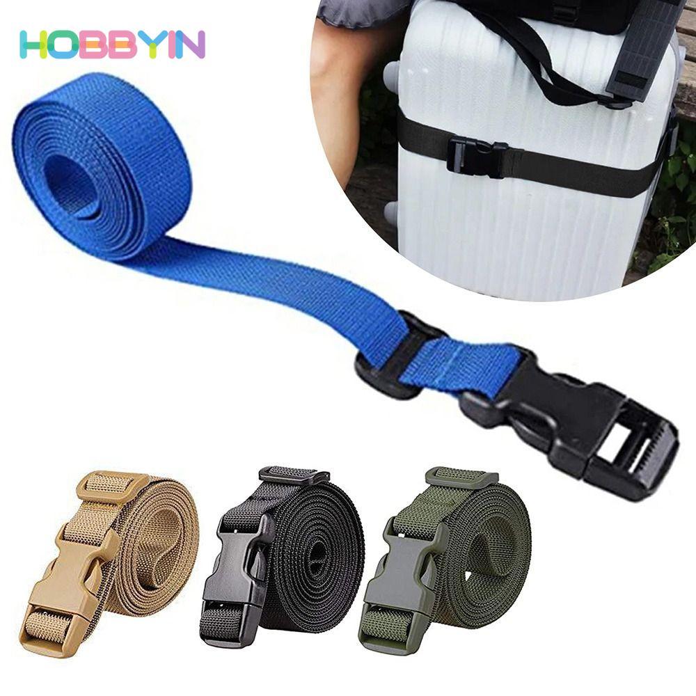 HOBBYIN Dây đeo hành lý HOBBYIN, Thắt lưng vali Dây đeo đóng gói hành lý có thể điều chỉnh, Phụ kiện vali du lịch Thắt lưng bảo vệ Dây đeo cố định Thắt lưng hành lý Nylon Moto ô tô