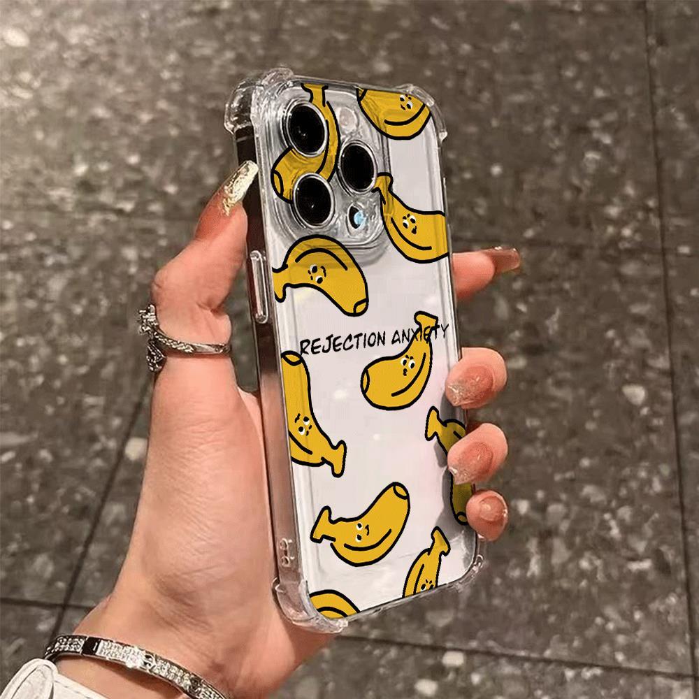 Chuối nghĩ chuối cho 16 trường hợp điện thoại iPhone 17Air Bốn góc chống rơi trường hợp 14 13 11Pro