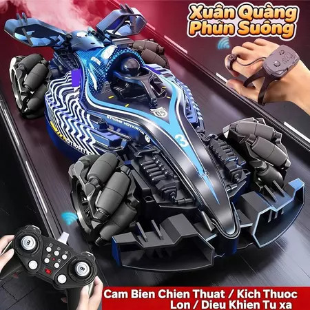 Xe đua F1 đồ chơi cỡ lớn điều khiển từ xa cảm biến cử chỉ, có khả năng drift và phun nước tốc độ cao