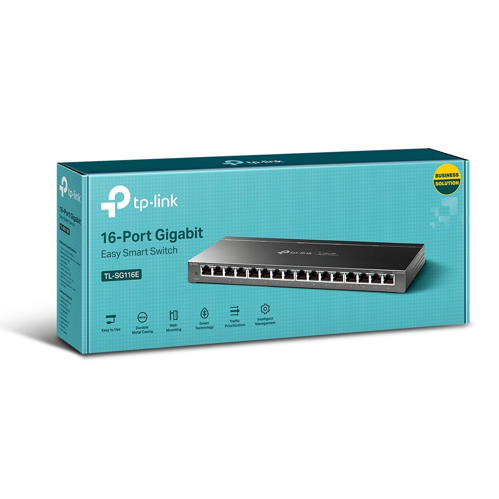 TP-Link TL-SG116E – Switch Easy Smart 16 cổng Gigabit giúp quản lý mạng linh hoạt và vận hành ổn định cho doanh nghiệp