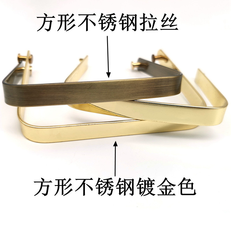 Thép không gỉ mạ vàng - tay cầm nồi thủy tinh, phụ kiện bộ trà, tay cầm tre gỗ