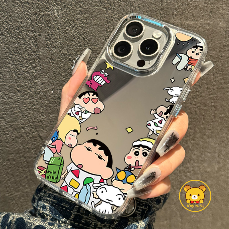 Ốp Điện Thoại Shin-chan Ngộ nghĩnh Cho Realme C85 Pro C75X C75 C71 C63 C61 C67 C65 C55 C53 C51 C35 C33 C30 C25S C25Y C21Y C20A C17 C15 C12 C11 C1 Vỏ Hoạt Hình Mặt Sau Gương Dễ Thương