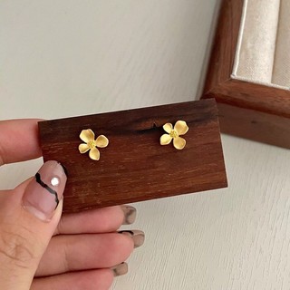 Bông tai hoa vàng phong cách Hồng Kông cổ điển, thiết kế Niche độc đáo, cao cấp và nhẹ nhàng 1.13