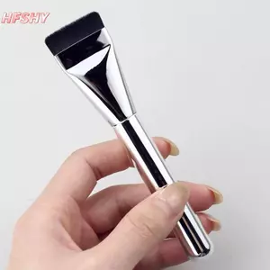 HFSHY Bàn chải nền siêu mỏng Bàn chải đường viền mặt nhẹ và mỏng Bàn chải đường viền phẳng Trộn kem nền Bàn chải trang điểm VN