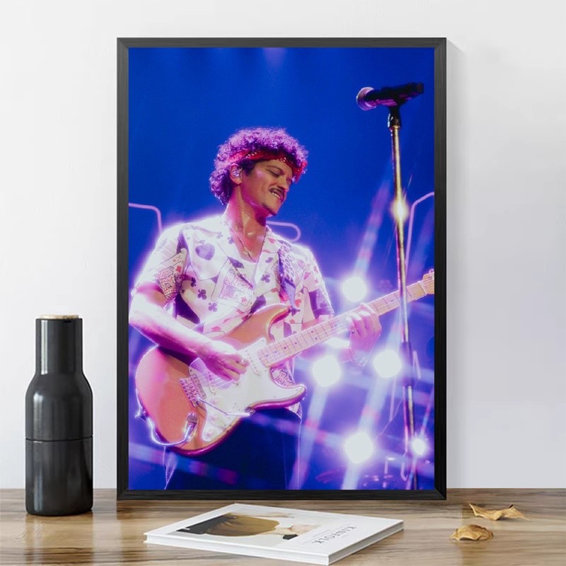 Bruno Mars Poster Star Frameless Canvas Chống Thấm Nước Nghệ Thuật Trang Trí Tường Cho Phòng Khách Phòng Ngủ Nghiên Cứu Tùy Chỉnh
