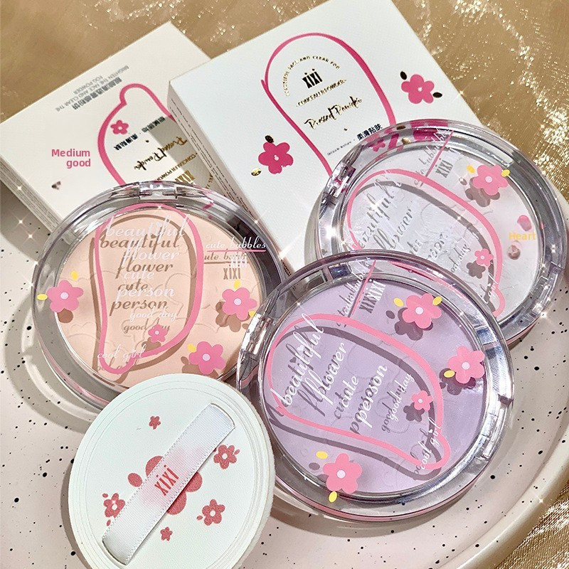 XIXI D453 Phấn Nén Macaron Kiềm Dầu, Phấn Phủ Mịn Nhẹ Che Phủ Tự Nhiên, Lớp Nền Mịn Lâu Trôi Makeup