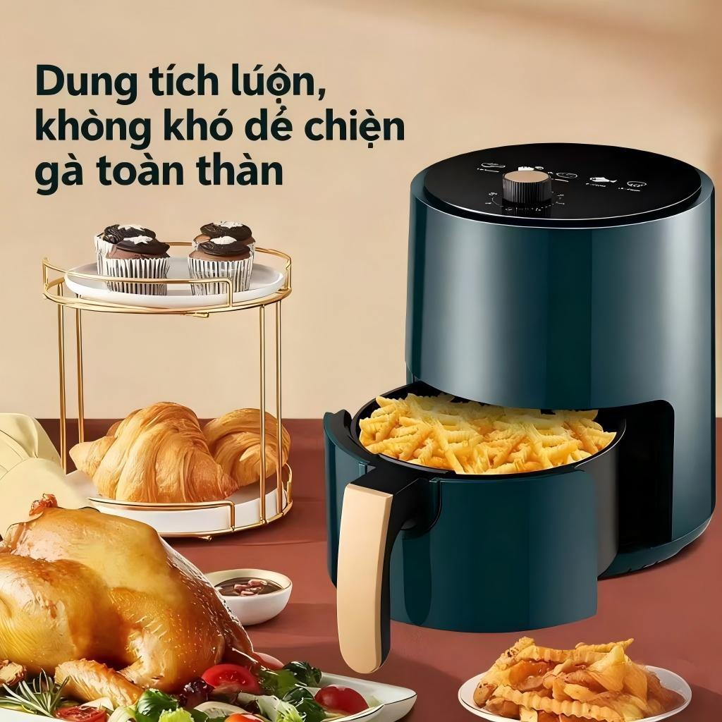 Nồi chiên không dầu CAMEL 4L，ẩm thực không dầu,Đa năng, chiên gà, chiên khoai tây