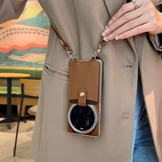 Thích hợp cho Xiaomi 17Ultra Phiên bản Leica Vỏ điện thoại 14u Mạ điện cao cấp 17u Giá đỡ thẻ đeo chéo nữ 15u