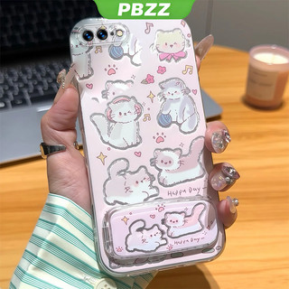 Ốp lưng cho iphone 7 plus iphone 8 plus iphone se 2 2020 ipnone se vỏ điện thoại Softcase Silicone chống sốc Vỏ trong suốt thiết kế mới thẩm mỹ PHIM HOẠT HÌNH CAT có giá đỡ TYYMZJ01