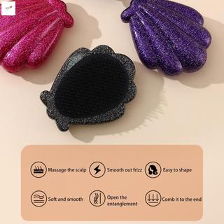 Seashell Shape Detangling Lược Massage Da Đầu Hộ Gia Đình Lược Xốp Cho Gia Đình Và Salon Tạo Kiểu Tóc Sử Dụng
