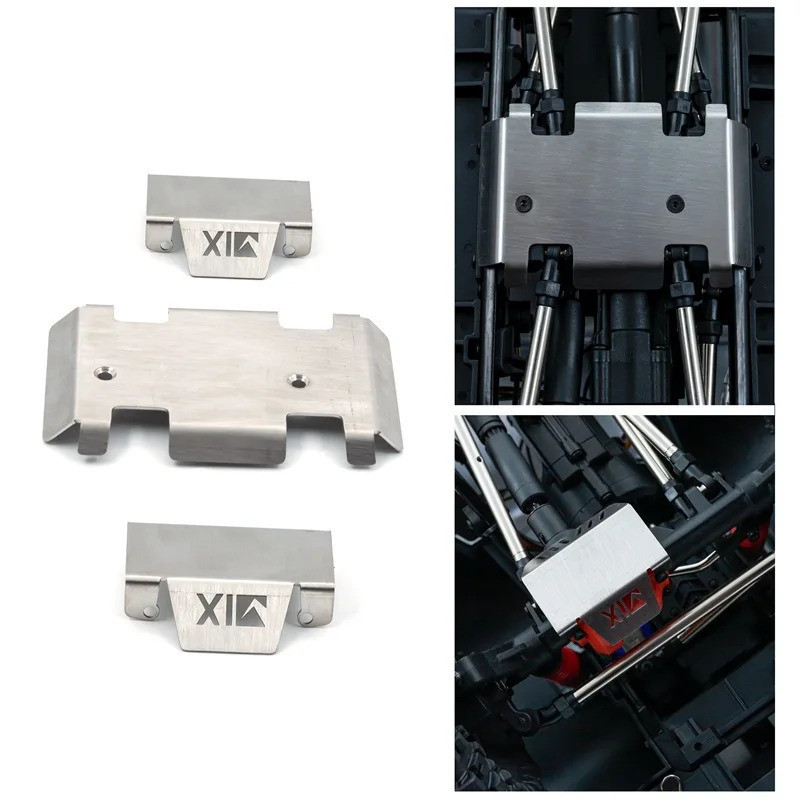 1 Bộ Khung Xe Bằng Thép Không Gỉ Giáp Trục Bảo Vệ Tấm Trượt Cho RGT EX86190 EX 86190 LC76 1 / 10 RC Xe Bánh Xích Xe Nâng Cấp Phần