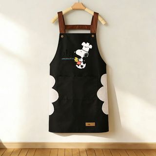 Dễ Thương Họa Tiết Snoopy Tạp Dề Đầu Bếp Hoạt Hình Ngoại Vi Thời Trang Chống Thấm Nước Chống Dầu Hộ Gia Đình Nhà Bếp Nấu Ăn Quần Áo Làm Việc