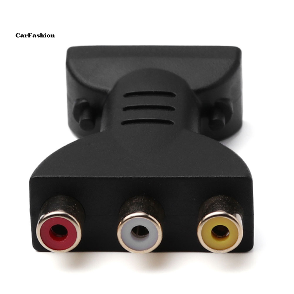 < CarFashion > Bộ chuyển đổi Video âm thanh AV tổng hợp từ nam sang 3 RCA cho TV