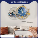 Đồng hồ treo tường nghệ thuật sáng tạo, đồng hồ treo tường có đèn LED, đồng hồ treo tường decor cao cấp 357 — ảnh 2