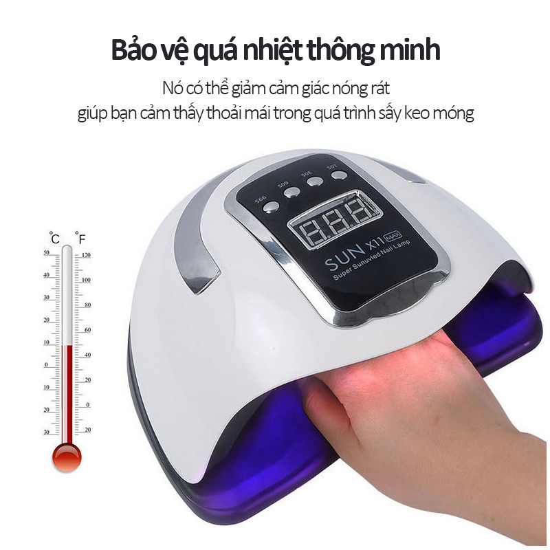 Máy Hơ Gel UV LED Công Suất 180-280W - Đèn Hơ Móng 57-81 Bóng, Máy Làm Móng Tay Khô Nhanh Cho Nail Salon & Gia Đình
