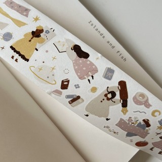 Washi tape bế viền Yier Stationery Planet tone màu morandi
