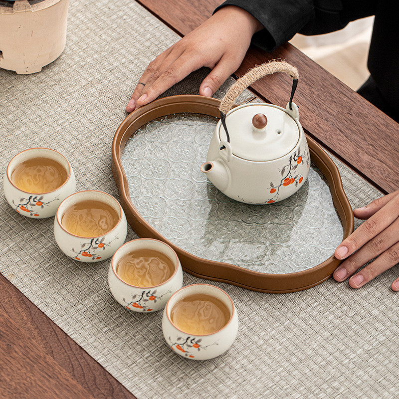 [Sẵn Sàng] Khay thủy tinh hoa văn cổ điển Khay đựng trang sức & Mỹ phẩm Đĩa đựng trái cây bánh ngọt Decor bàn trà Phụ kiện chụp ảnh chuyên nghiệp