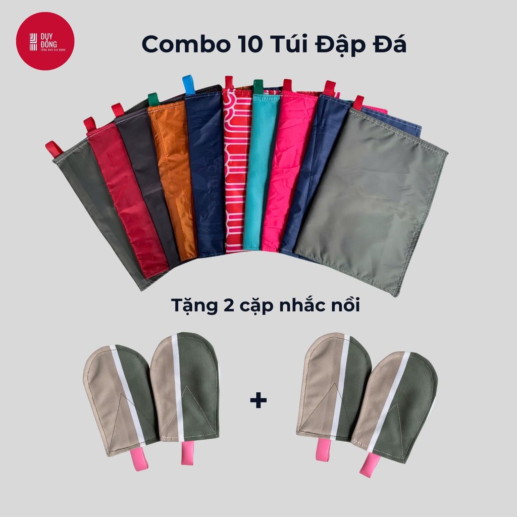 [Mua 2 Tặng 1] Túi Đập Đá 2 Lớp 38x27cm Polyester Dày Bền Nhiều Màu Giao Ngẫu Nhiên Freeship Giá Gốc Tổng Kho Miền Tây