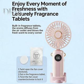 (TFT) Quạt Mini Có Thể Gập Lại Ne Thiết Kế Treo Cầm Tay 5 Tốc Độ USB Sạc Làm Mát Cá Nhân Cho Trường Học Hoặc Đi Lại MỚI