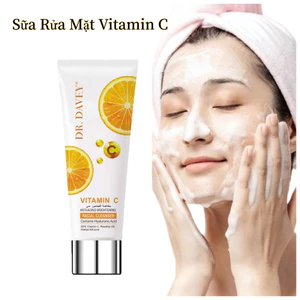 Sữa rửa mặt DR.DAVEY Vitamin C giúp Làm sạch Sâu, Trắng Da, Mờ Thâm, sáng da tự nhiên 120g