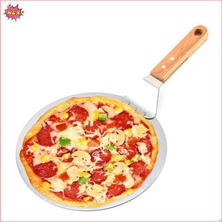 N & X 1PC Xẻng Pizza Dụng Cụ Làm Bánh Ngọt Phụ Kiện Pizza Peel Tròn Thép Không Gỉ Chống sti Pizza Chèo Thìa Có Tay Cầm Bằng Gỗ Sồi.